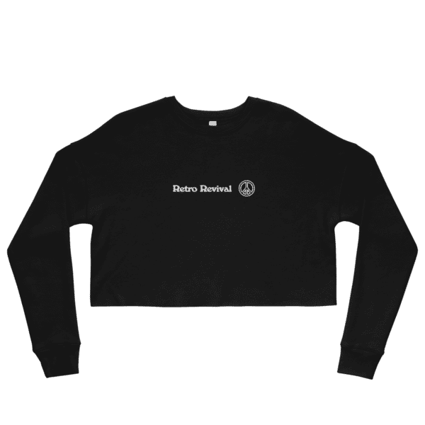 Womens Cropped Sweatshirt Black Front 65Bb8D6A74067
